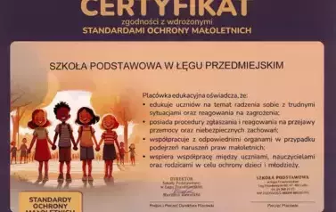 CERTYFIKAT Standardy Ochrony Małoletnich