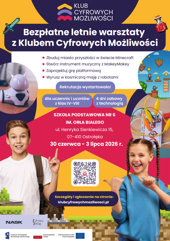 Zdjęcie do Bezpłatne letnie warsztaty z Klubem Cyfrowych Możliwości