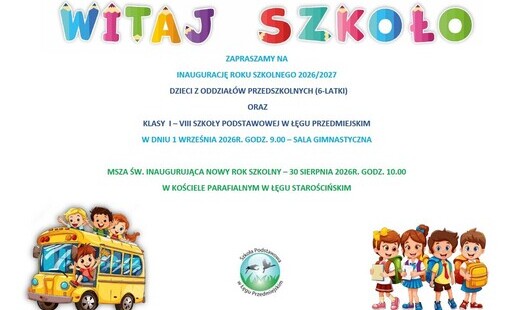 Zdjęcie do Uroczyste Rozpoczęcie Roku Szkolnego 2026/2027