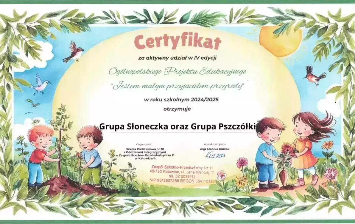 Zdjęcie do ,,Słoneczka&rsquo;&rsquo; i ,,Pszcz&oacute;łki&rsquo;&rsquo; małymi przyjaci&oacute;łmi przyrody