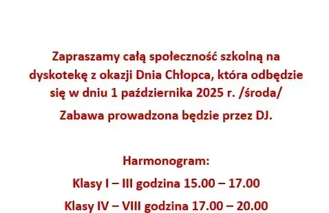 Zdjęcie do Zaproszenie na dyskotekę