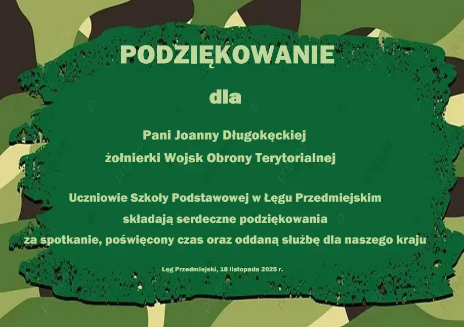 Zdjęcie do Żołnierz Wojsk Obrony Terytorialnej gościem w naszej szkole