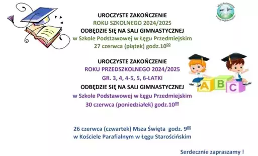 Zdjęcie do Zakończenie roku szkolnego 2024/2025