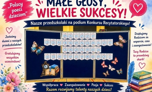 Zdjęcie do Małe głosy, wielkie sukcesy &ndash; nasze przedszkolaki na podium Konkursu Recytatorskiego